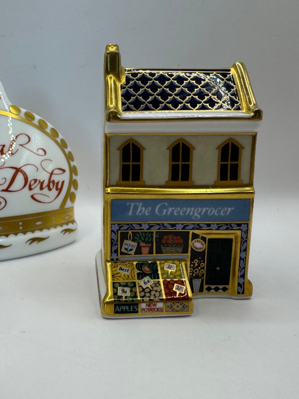 Royal Crown Derby The Greengrocer's Shop bone china paperweight